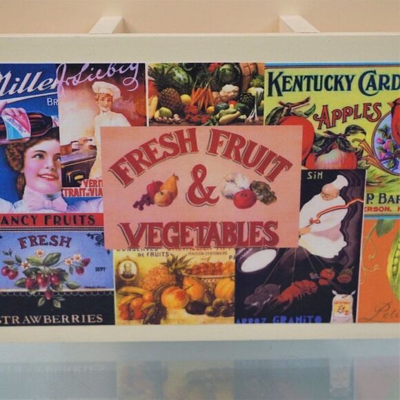 Vintage Look Craft Caddy Carrier Organizer Decoupage Vintage Crafts By Bonnie - Picture 3 of 11